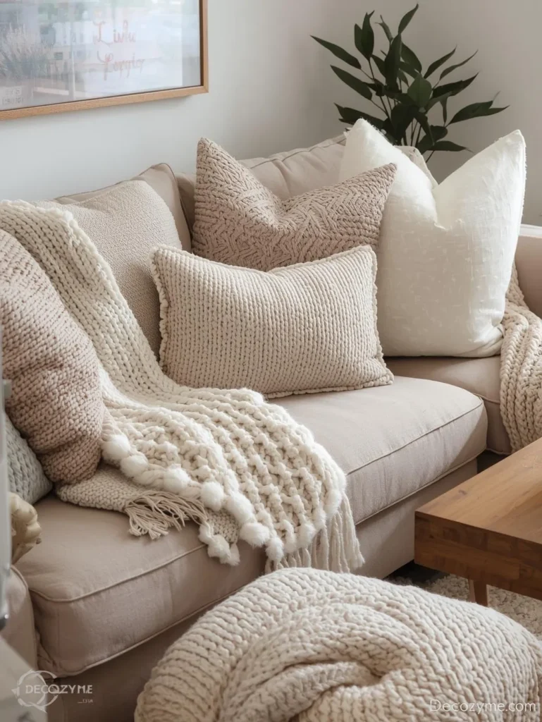 15. Add Throw Pillows and Blankets