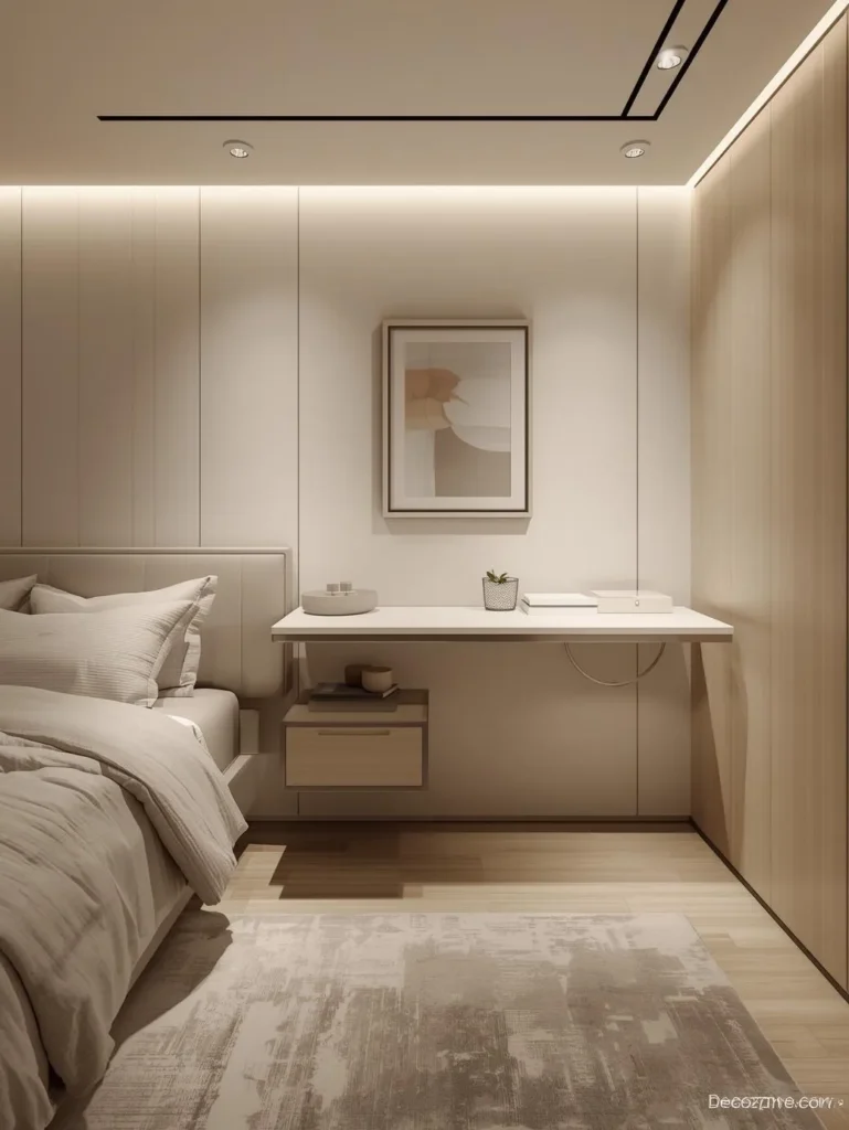 2. Floating Furniture for a Clean Modern Look