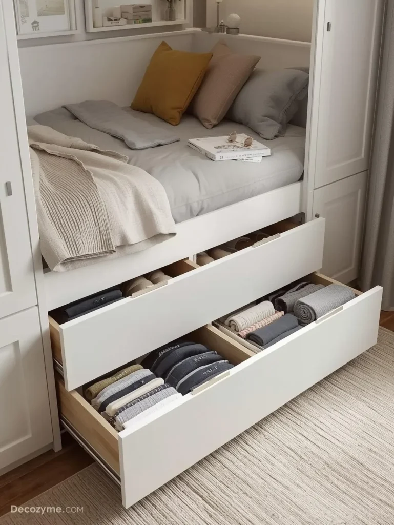8. Hidden Storage Beds for Clutter-Free Living