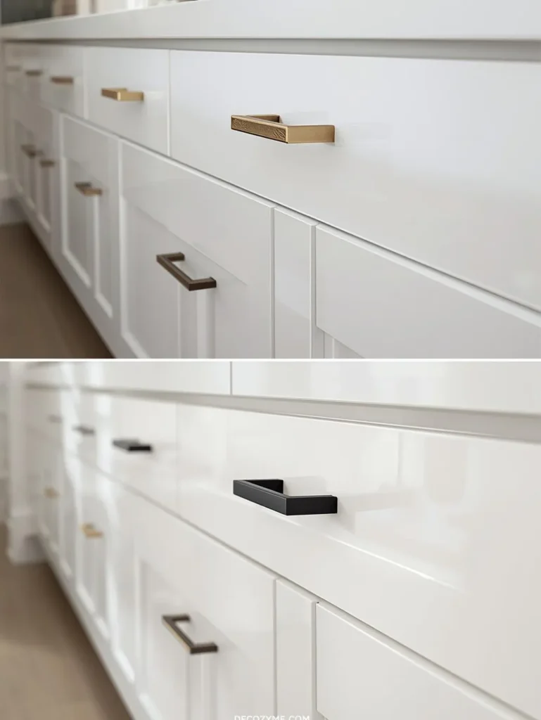 1. Upgrade Cabinet Handles (Instant Glow-Up)