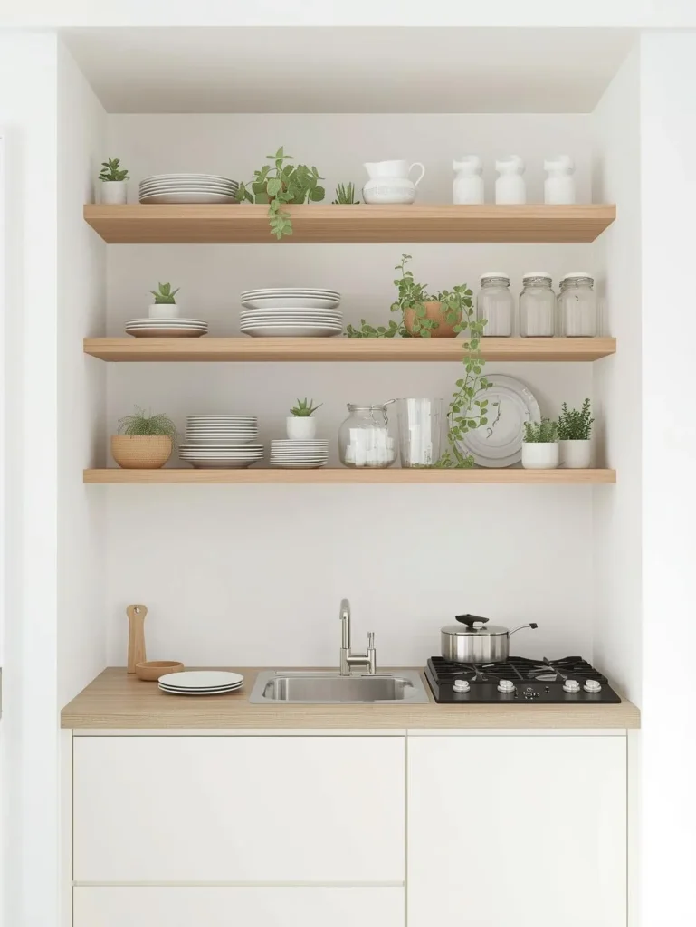 3. Use Open Shelving (But Keep It Clean)