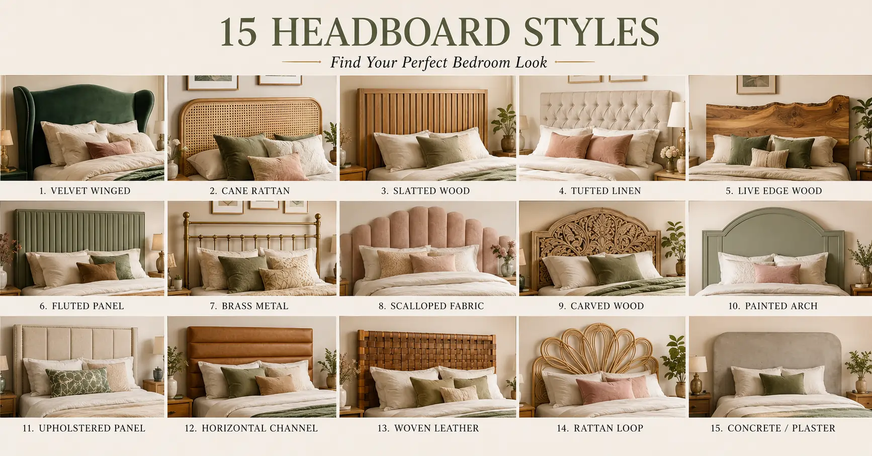15 Beautiful Headboard Ideas to Elevate Your Bedroom Modern & Luxury Decor